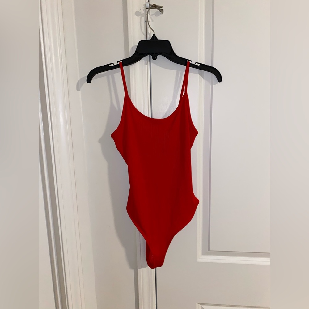 Red bodysuit forever21 size small